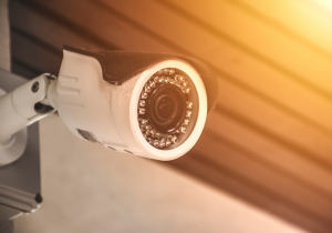 CommX Networks security camera installation on Fort Myers commercial building exterior